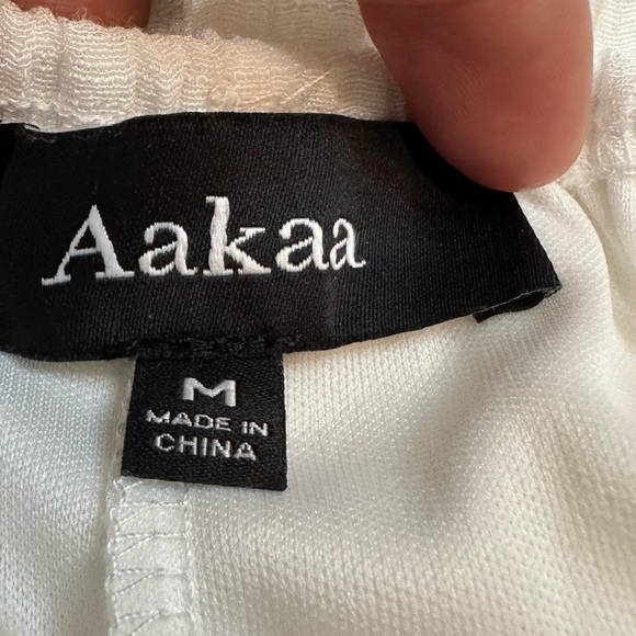 Aakaa White Ruffled Tiered Mini Dress Size M - Picture 8 of 12